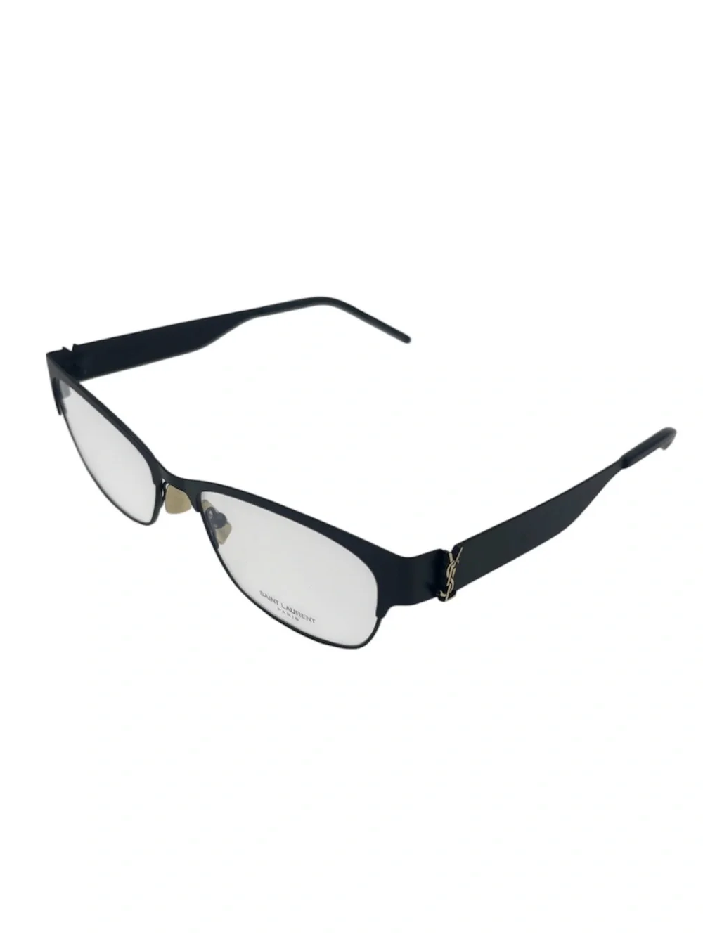 NWOB Saint Laurent SL M44 Black with Gold Logo Glasses